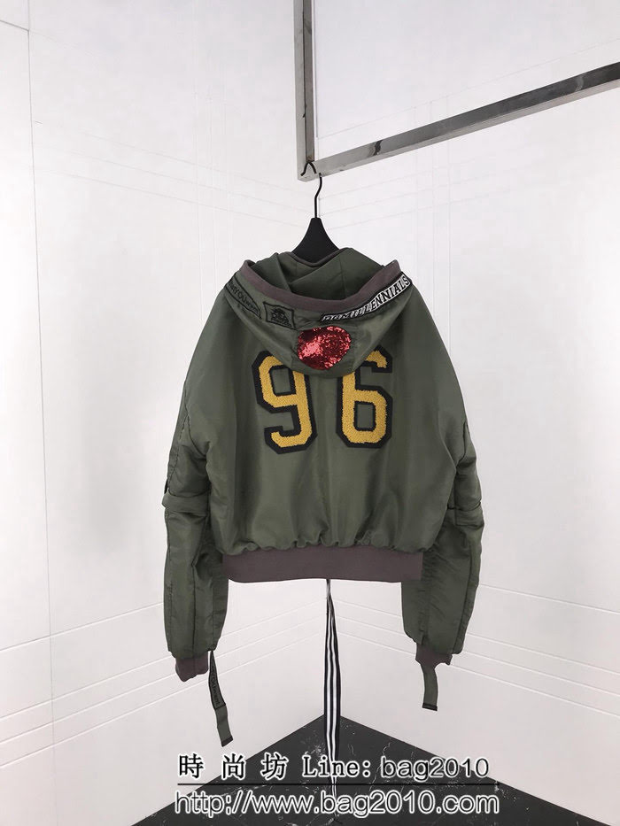 DＧ杜嘉班納 18年秋冬新款 軍綠色飛行員 夾克棉服外套 ydi1309